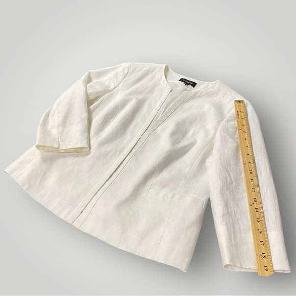 TALBOTS CLASSIC LINEN BLAZER- LINED Sz 12 - Picture 8 of 11